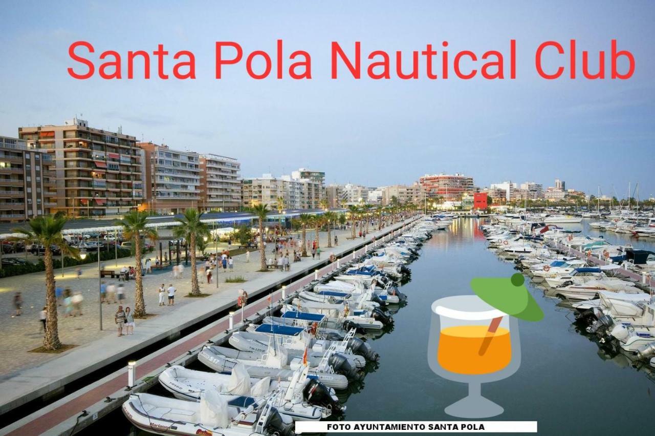 Playa 500M Y Centro Pueblo 600M, Piscina, 4 Clim, 2 Parkings Daire Santa Pola Dış mekan fotoğraf
